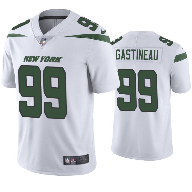 Men New York Jets #99 Mark Gastineau Nike White Vapor Limited NFL Jersey->new york jets->NFL Jersey